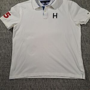 Tommy Hilfiger White Polo with Red and Black Details
